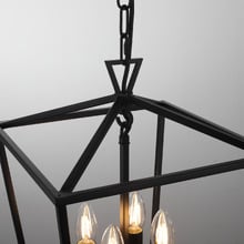 Panama Steel 4 Light Pendant